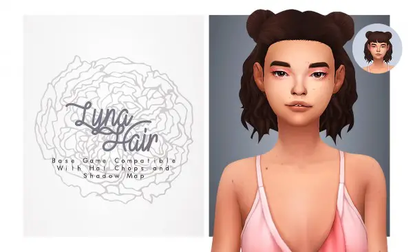 Isjao: Luna Hair for Sims 4