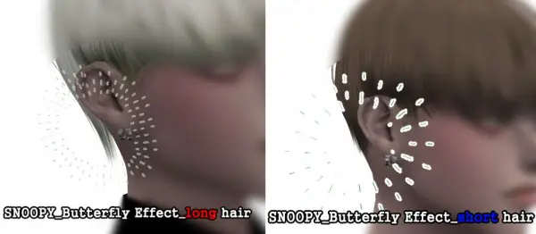 Snoopy: Butterfly Effect hair for Sims 4