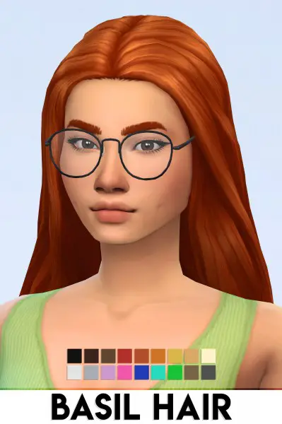 IMVikai: Basil Hair for Sims 4