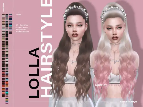 The Sims Resource: Lolla Hair by Leah Lillith for Sims 4