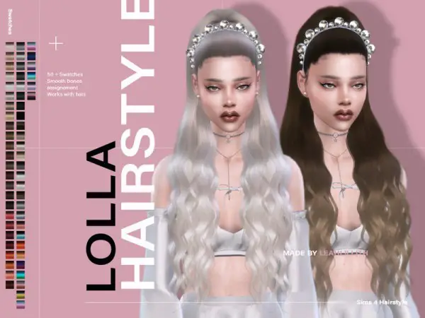 The Sims Resource: Lolla Hair by Leah Lillith for Sims 4