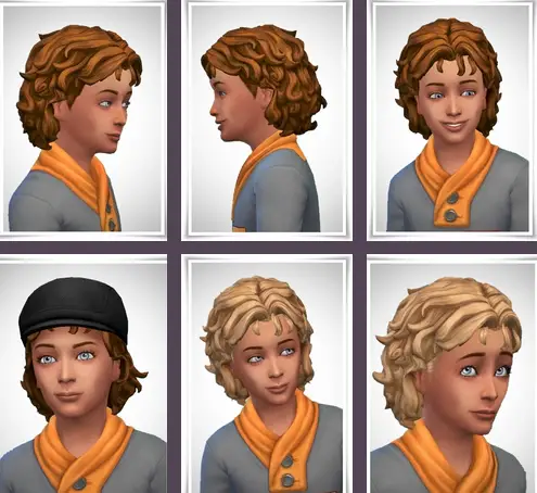 Birksches sims blog: Jamie Hair Kids version for Sims 4