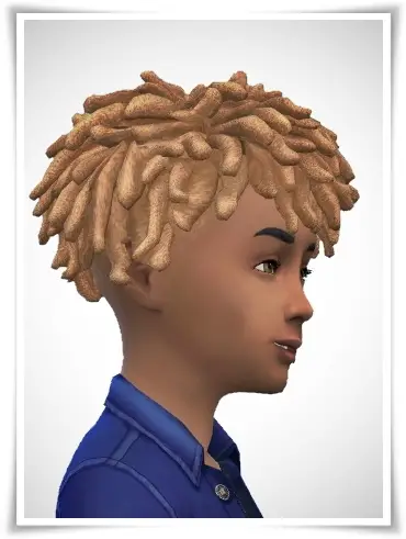 Birksches sims blog: Chad Kids Dreads hair for Sims 4