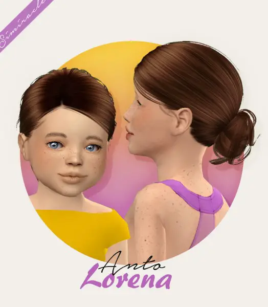 Simiracle: Anto`s Lorena hair retextured kids and toddlers version for Sims 4