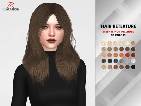 The Sims Resource: Fleur Hair Retextured by remaron for Sims 4
