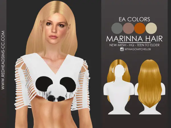Coupure Electrique: Mariina Hair for Sims 4
