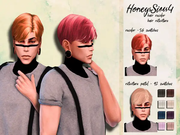 The Sims Resource: Musae`s Milk Cookie hair retexxtured by HoneysSims4 for Sims 4