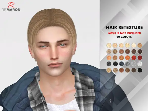The Sims Resource: NightCrawler`s Nick Hair Retextured by remaron for Sims 4