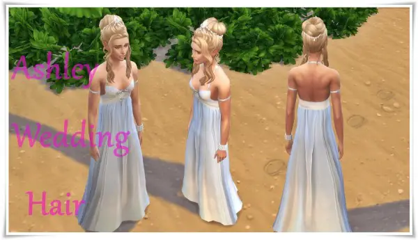 Birksches sims blog: Ashley WeddingHair for Sims 4