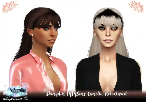 Shimydim: Magpiesan`s Camelia Hair Retexture d for Sims 4