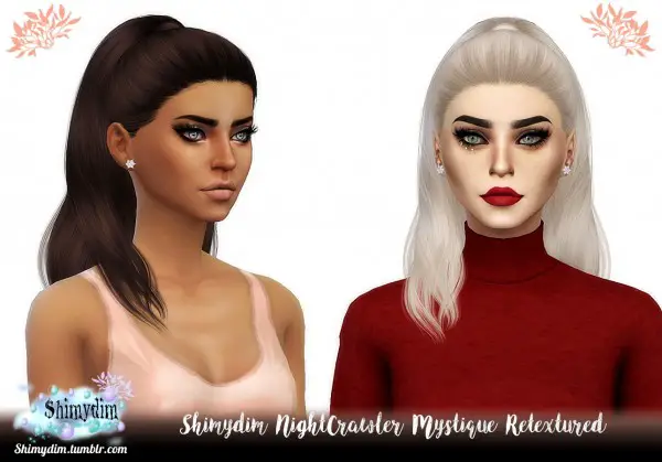 Shimydim: NightCrawler`s Mystique Hair Retextured for Sims 4