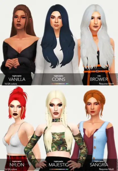 Kot Cat: Mini pack of clayified hairs for Sims 4