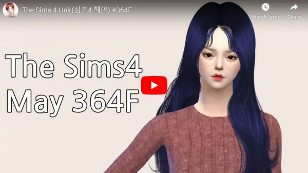MAY Sims: MAY364F Hair for Sims 4