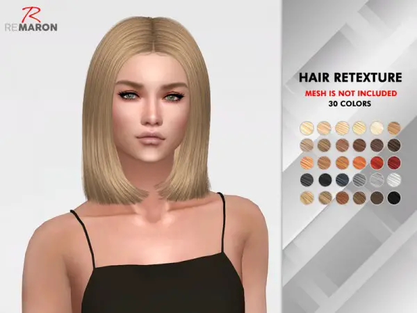 The Sims Resource: LeahLillith`s Maddie hair retextured by remaron for Sims 4
