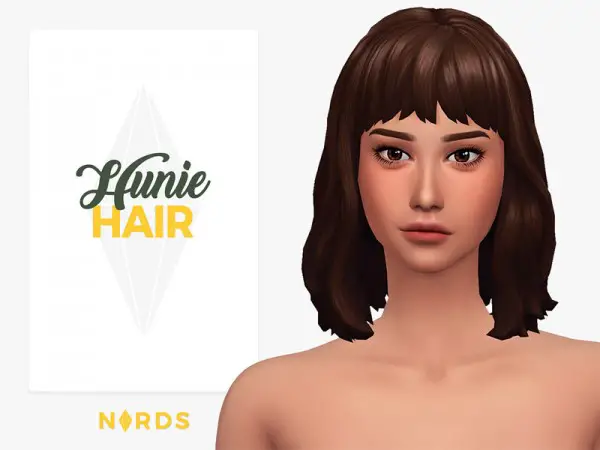 The Sims Resource: Hunie Hair by Nords for Sims 4
