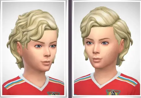 Birksches sims blog: Payton Hair Kids version for Sims 4