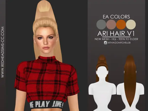 Coupure Electrique: Ari Hair for Sims 4