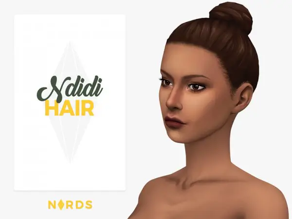 The Sims Resource: Ndidi Hair by Nords for Sims 4