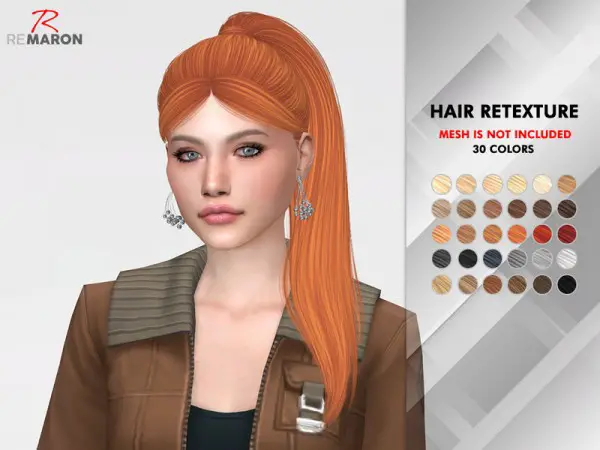 The Sims Resource: NightCrawler`s Lilly Hair Retextured by remaron for Sims 4