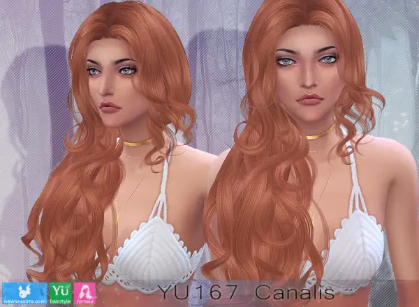 NewSea: YU167 Canalis Hair for Sims 4