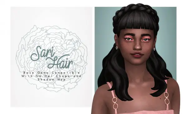 Isjao: Sari Hair for Sims 4