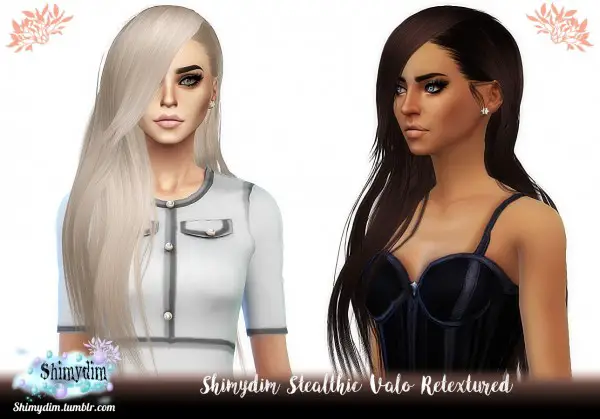 Shimydim: Stealthic`s Valo Hair Retextured for Sims 4