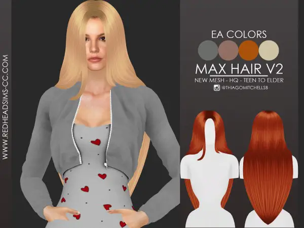 Coupure Electrique: Max Hair for Sims 4