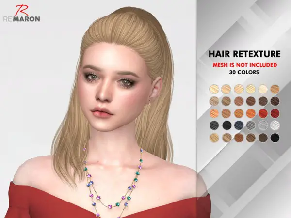 The Sims Resource: NightCrawler`s Mystique Hair Retextured by remaron for Sims 4