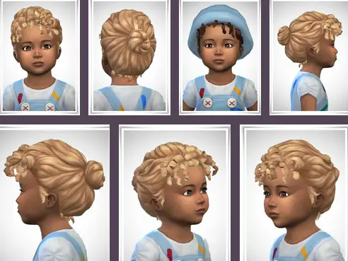 Birksches sims blog: Fanny ToddlerHair for Sims 4