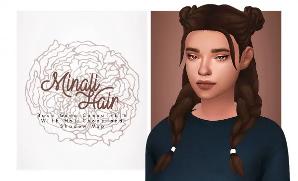 Isjao: Minali Hair for Sims 4