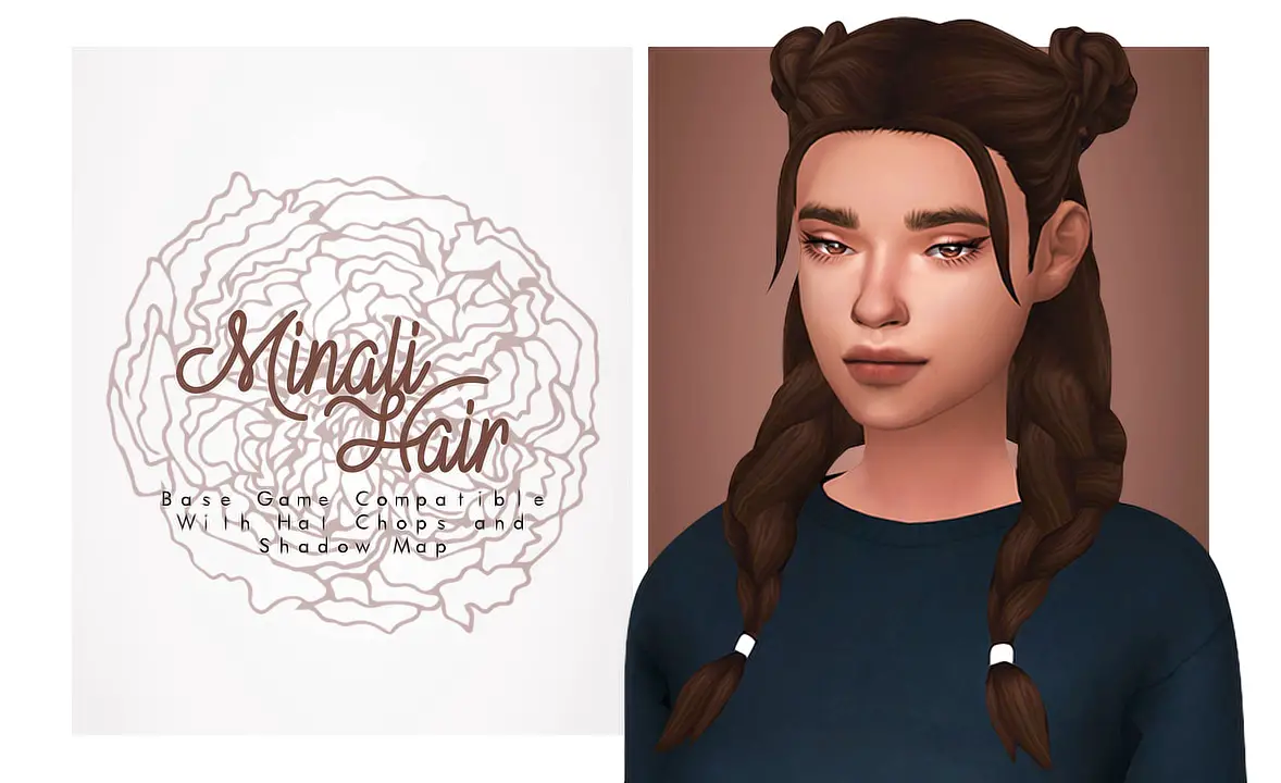 Sims 4 Hairs ~ Isjao: Minali Hair