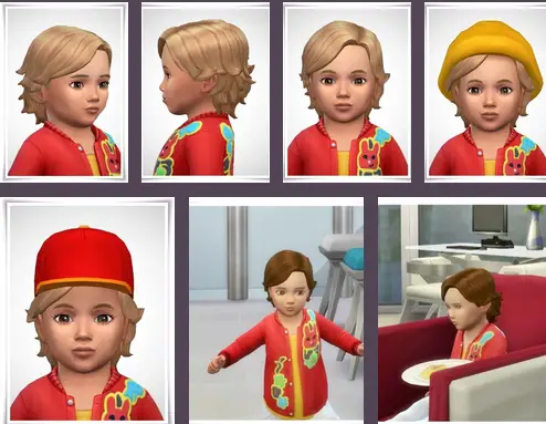 Birksches sims blog: Toddler Surfer Hair for Sims 4