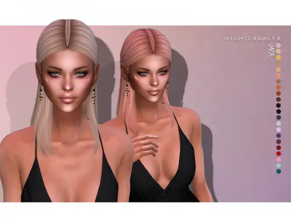 The Sims Resource: Jade Hair by Nightcrawler for Sims 4