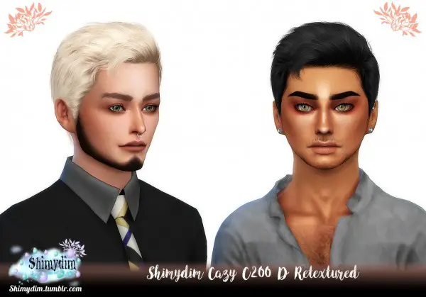 Shimydim: Cazy C200 C and D Hair Retextured for Sims 4