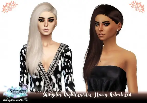 Shimydim: NightCrawler` Honey Hair Retexture for Sims 4