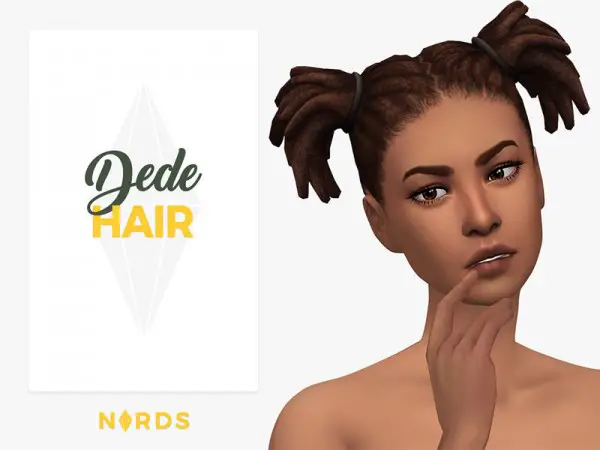 The Sims Resource: Dede Hair by Nords for Sims 4