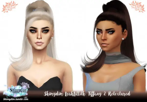 Shimydim: LeahLillith Tiffany 2 Hair Retextured for Sims 4