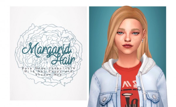 Isjao: Margarid Hair for Sims 4