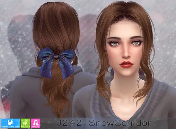 NewSea: J242 Snow Coridor Hair for Sims 4