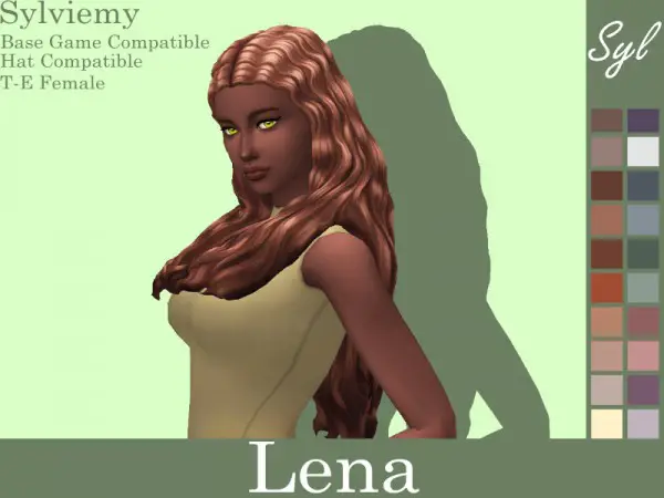 The Sims Resource: Lena Hair Recolored by Sylviemy for Sims 4