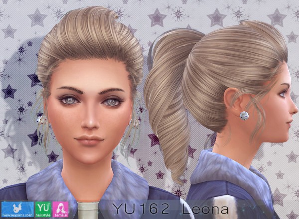 NewSea: YU 162 Leona Hair for Sims 4