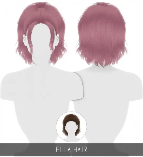 Simpliciaty: Ella Hair for Sims 4