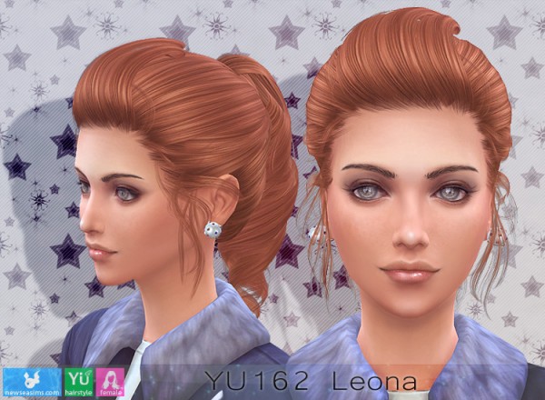 NewSea: YU 162 Leona Hair for Sims 4