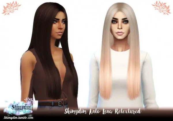 Shimydim: Anto`s Lena Hair Retextured for Sims 4