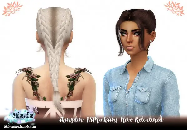 Shimydim: TSMinh`s Neve Hair Retextured for Sims 4