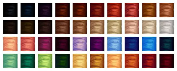 Simandy: 40 Puppy Crow colors, 20 Naturals and 20 Unnaturals For Hairs for Sims 4
