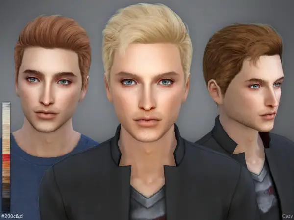 The Sims Resource: 200 CandD Male Hairs by Cazy for Sims 4