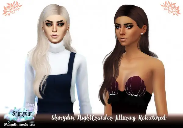 Shimydim: NightCrawler`s Alluring Hair Retextured for Sims 4