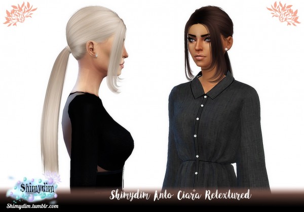Shimydim: Anto`s Ciara Hair Retextured for Sims 4