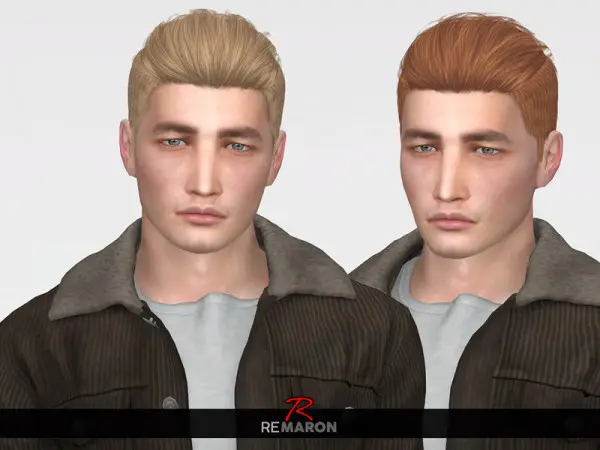 The Sims Resource: Damien Hair Retextured by remaron for Sims 4